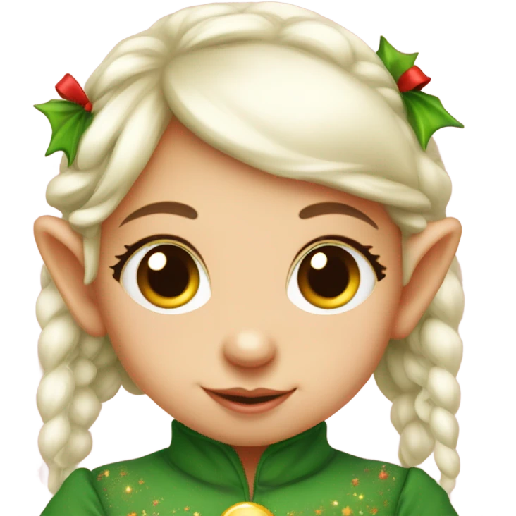 Baby girl elf of christmas emoji