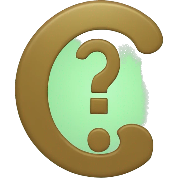 question mark, greene in a circle emoji