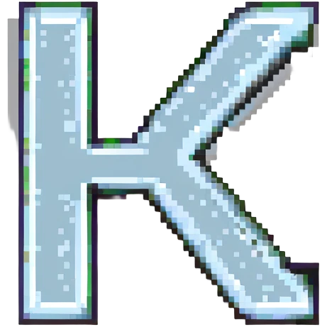 two letters k with their backs to each other emoji