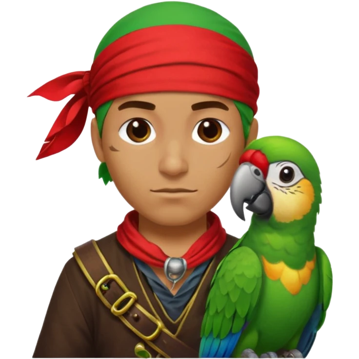 pirate and parrot emoji