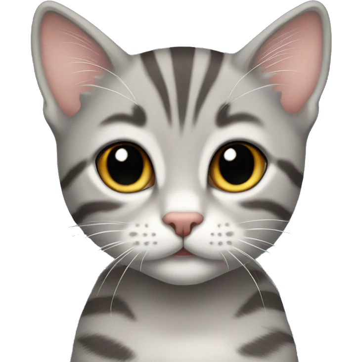 Gray tabby kittne emoji