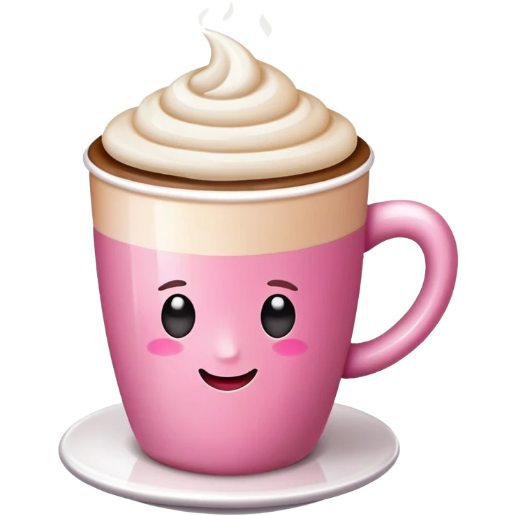 Pink coffee emoji
