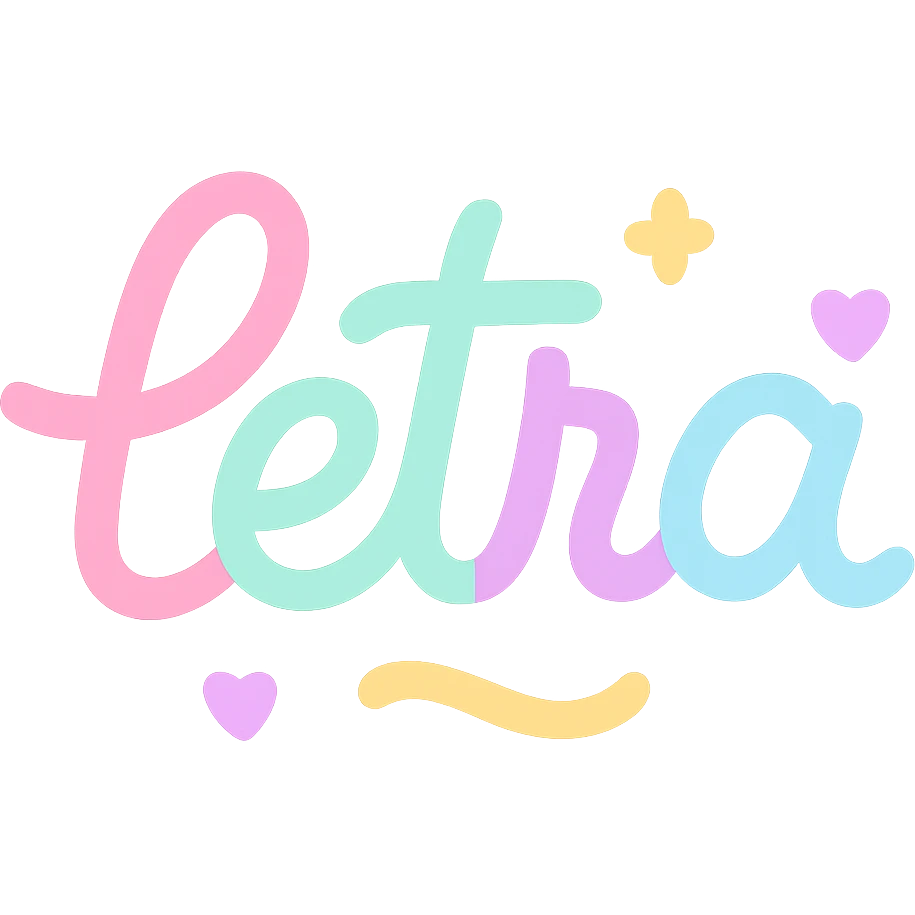 the word 'letra' in decorative cursive calligraphy, with ornaments and flourishes, transparent background emoji
