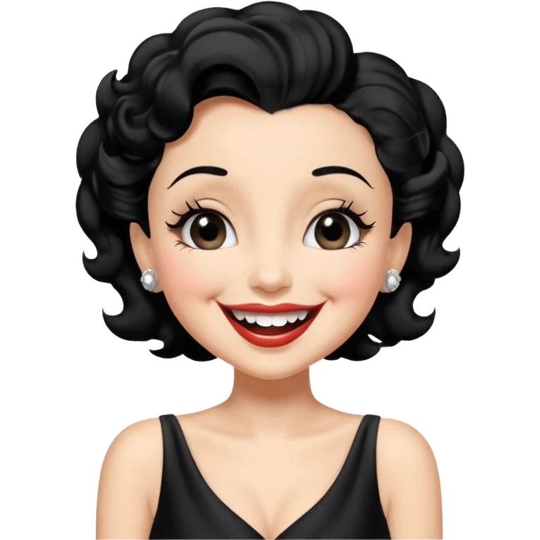 Traditional & iconic modern Betty Boop laughing emoji