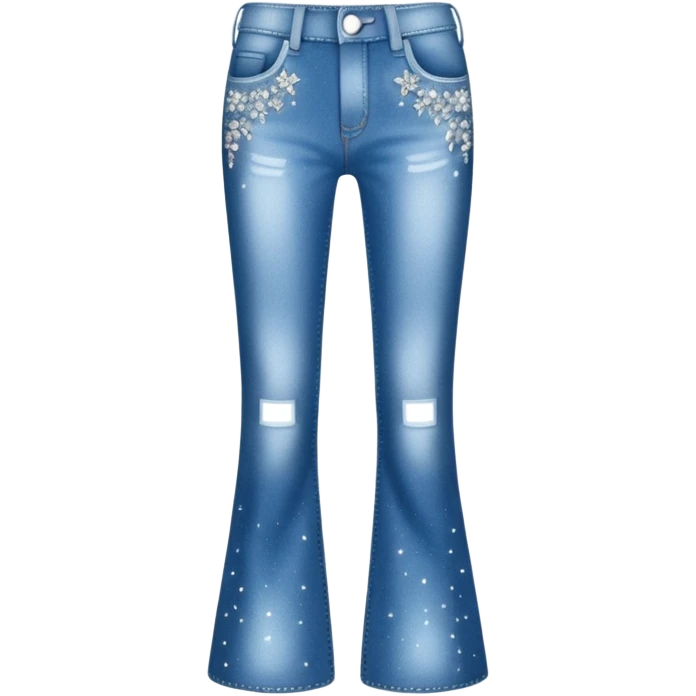  glittery flared jeans emoji
