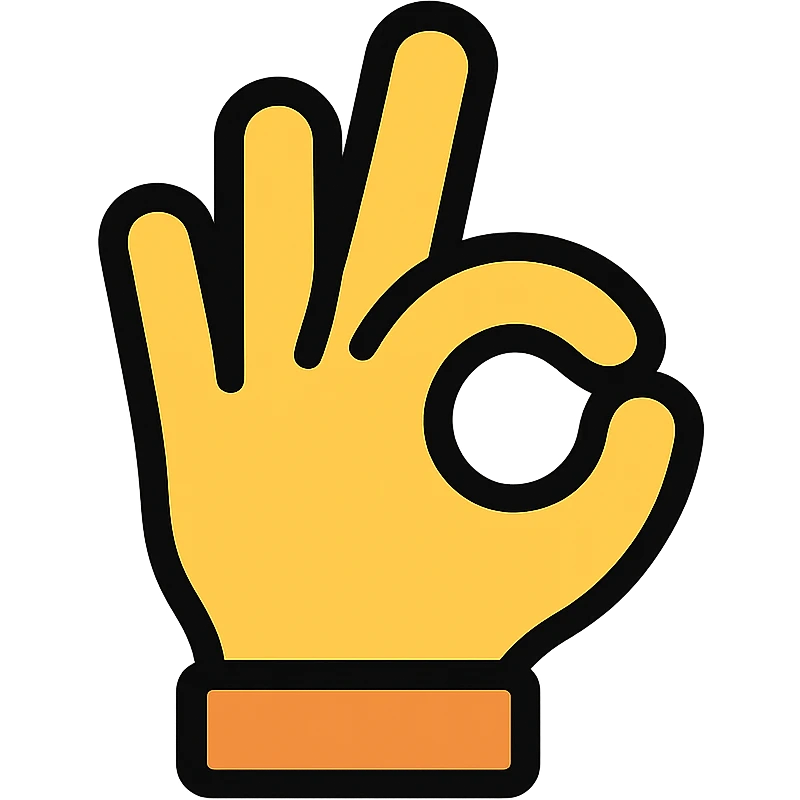 ok hand gesture emoji