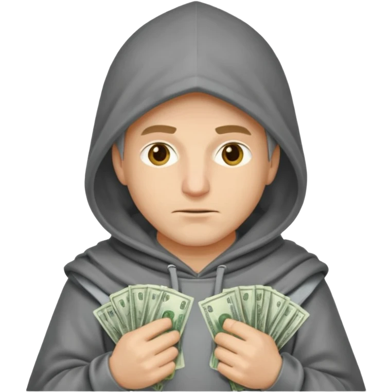 Knight hoodied holding money emoji