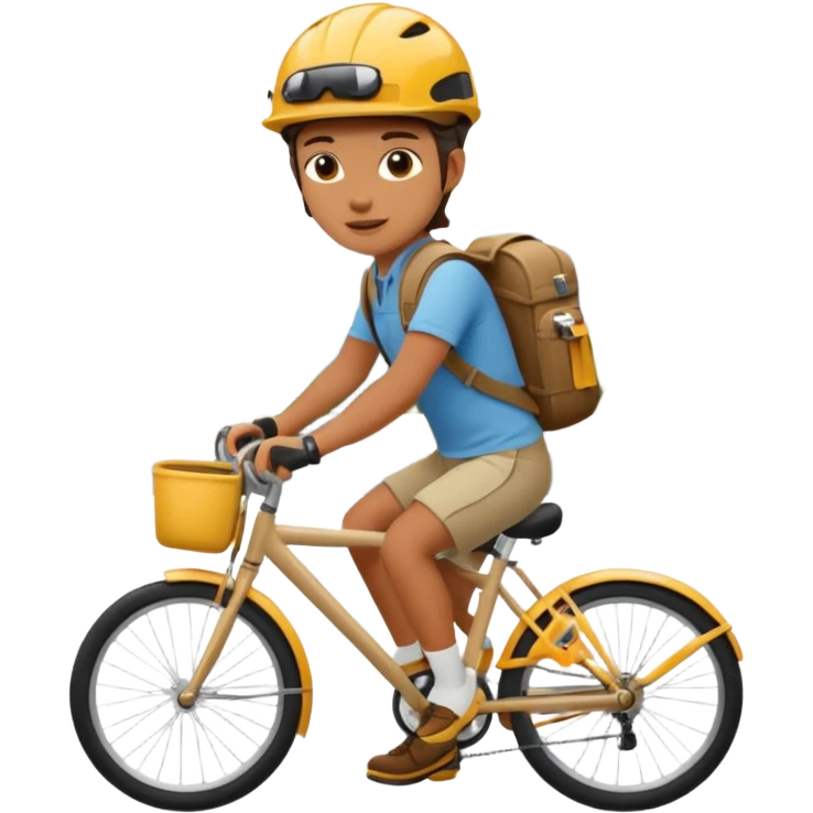 Tourist + camera strap + rental bike, City Cyclists. emoji