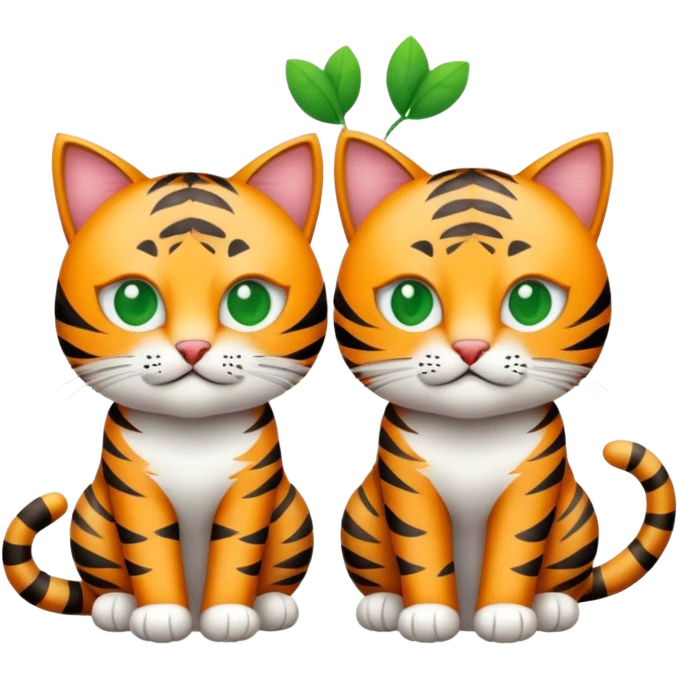Deux chats qui se font un câlin  emoji