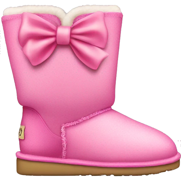 Pink uggs with bow  emoji