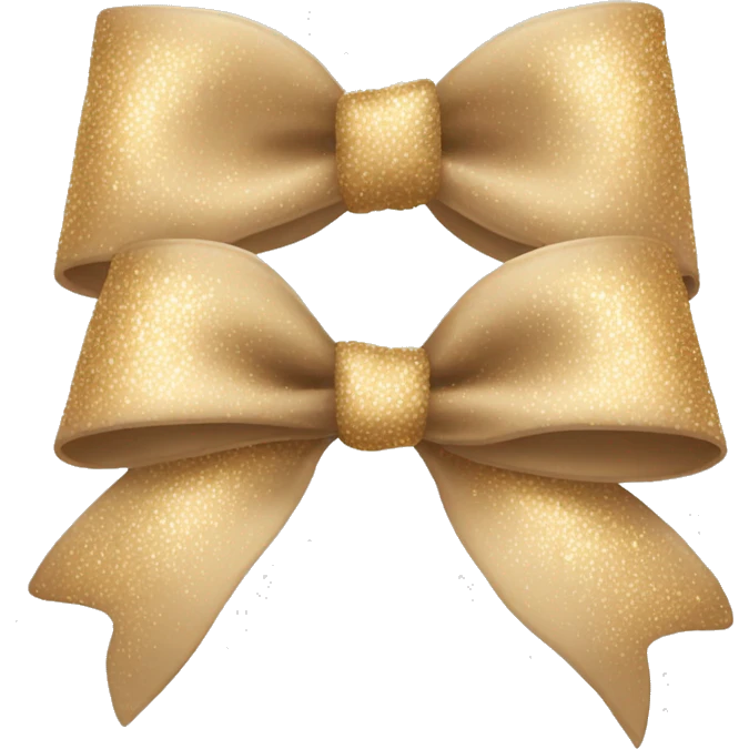 Beige Glitzer bow emoji