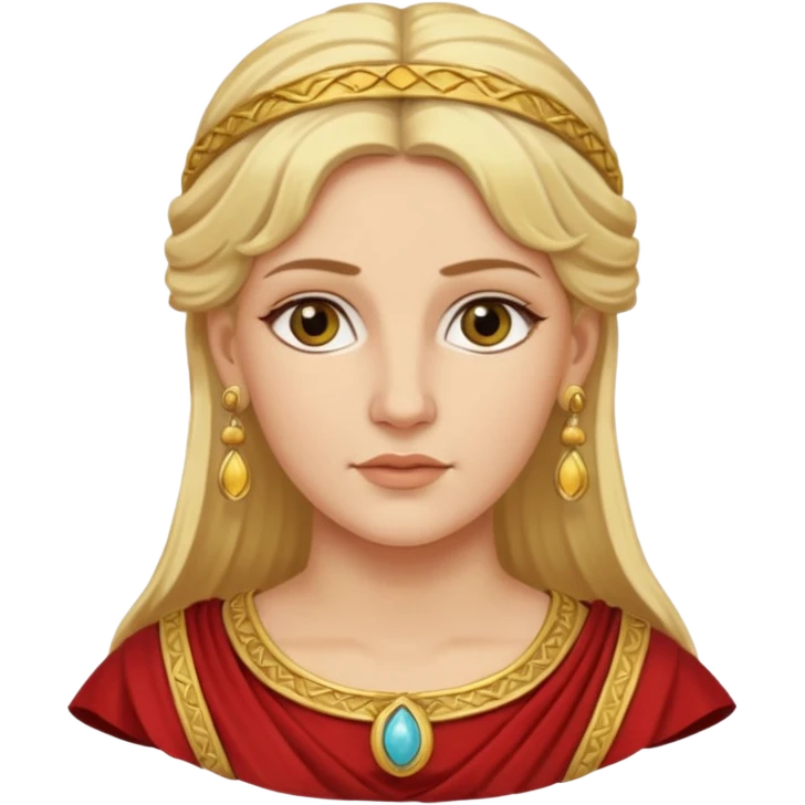 Ancient Roman woman with earrings and blonde hair emoji