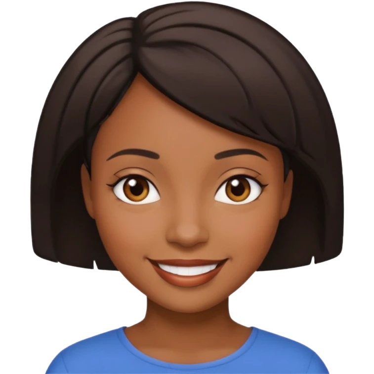 mulher negra cabelo curto emoji