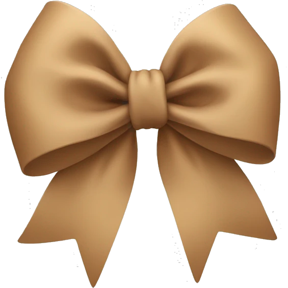Big Light brown bow  emoji