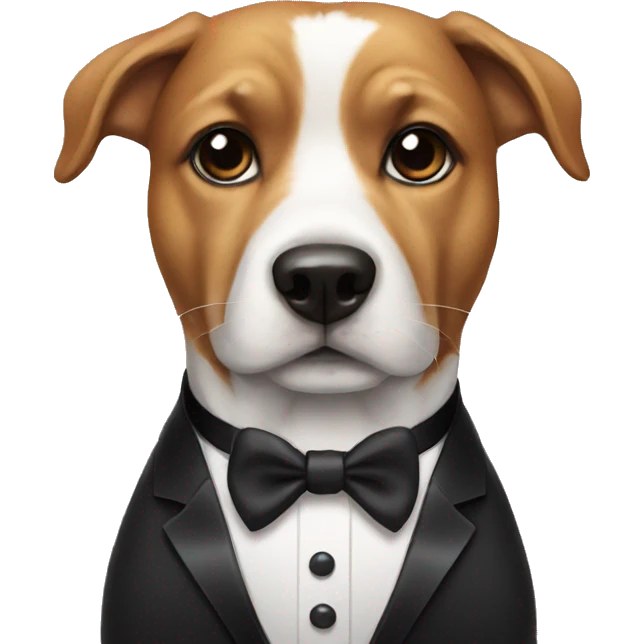 Dog wearing tuxedo  emoji