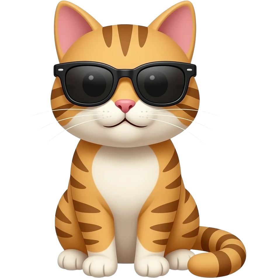 Cat wearing sunglasses emoji