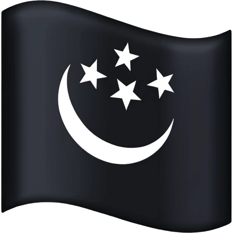 Black flag shahada in middle emoji