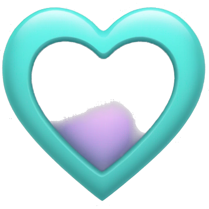 Pastel turquoise heart emoji