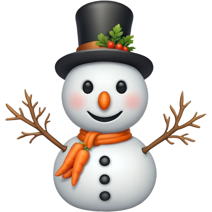 A basic snowman emoji