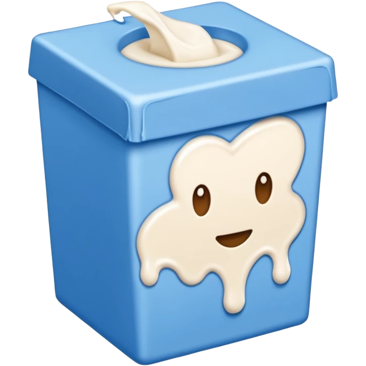 brique de lait sans visage bleu  emoji