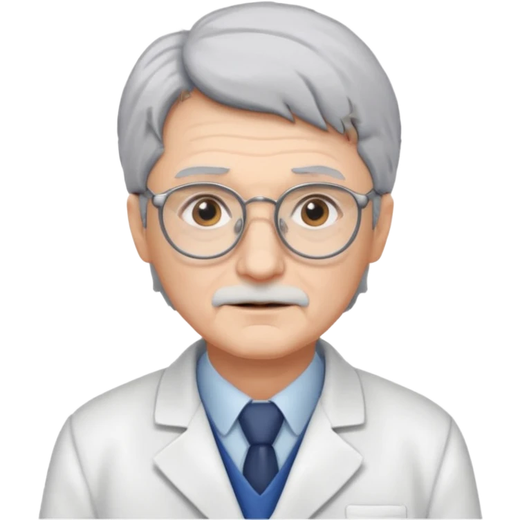 a old doctor wearing glasses emoji