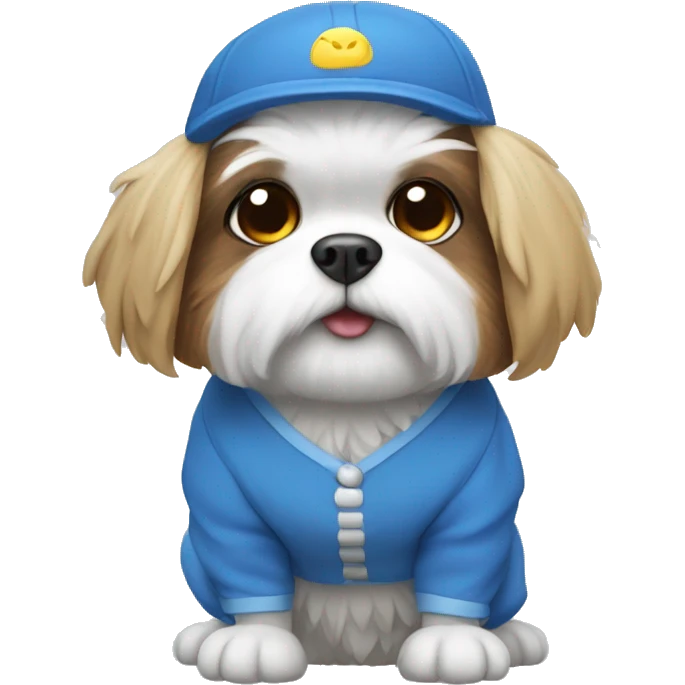 Shitzu wearing a Bluey costume  emoji