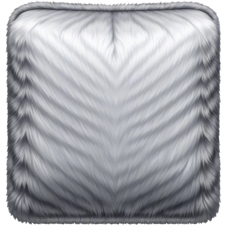 Silver fur blanket square ombre emoji