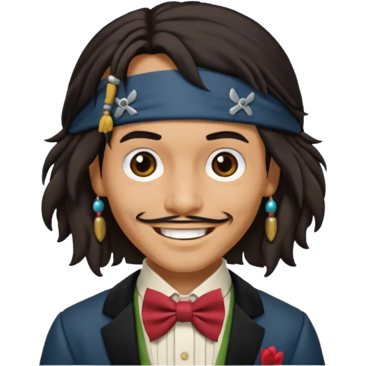 jack sparrow with bowtie emoji