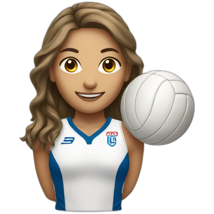 create a female volleyball player emoji