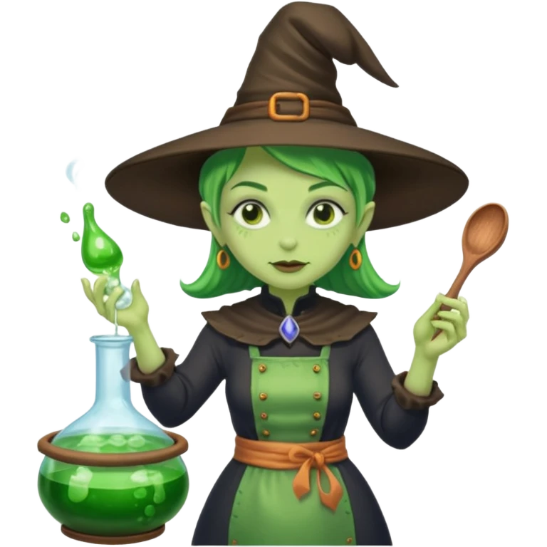 green witch cooking potion emoji