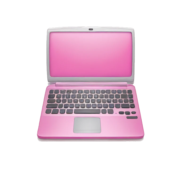 Pink laptop emoji
