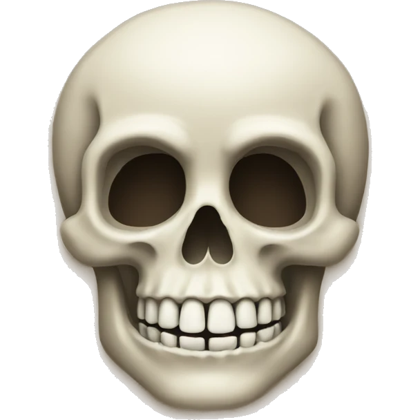 Skull emoji with a hole in the head emoji