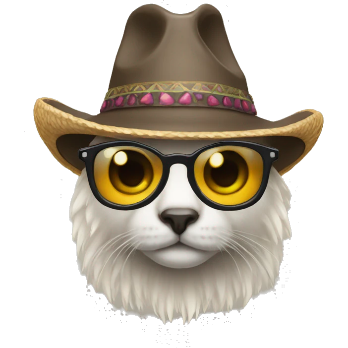 Axolote con lentes de sol y sombrero  emoji