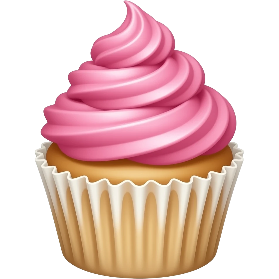 Cupcake with pink icing emoji