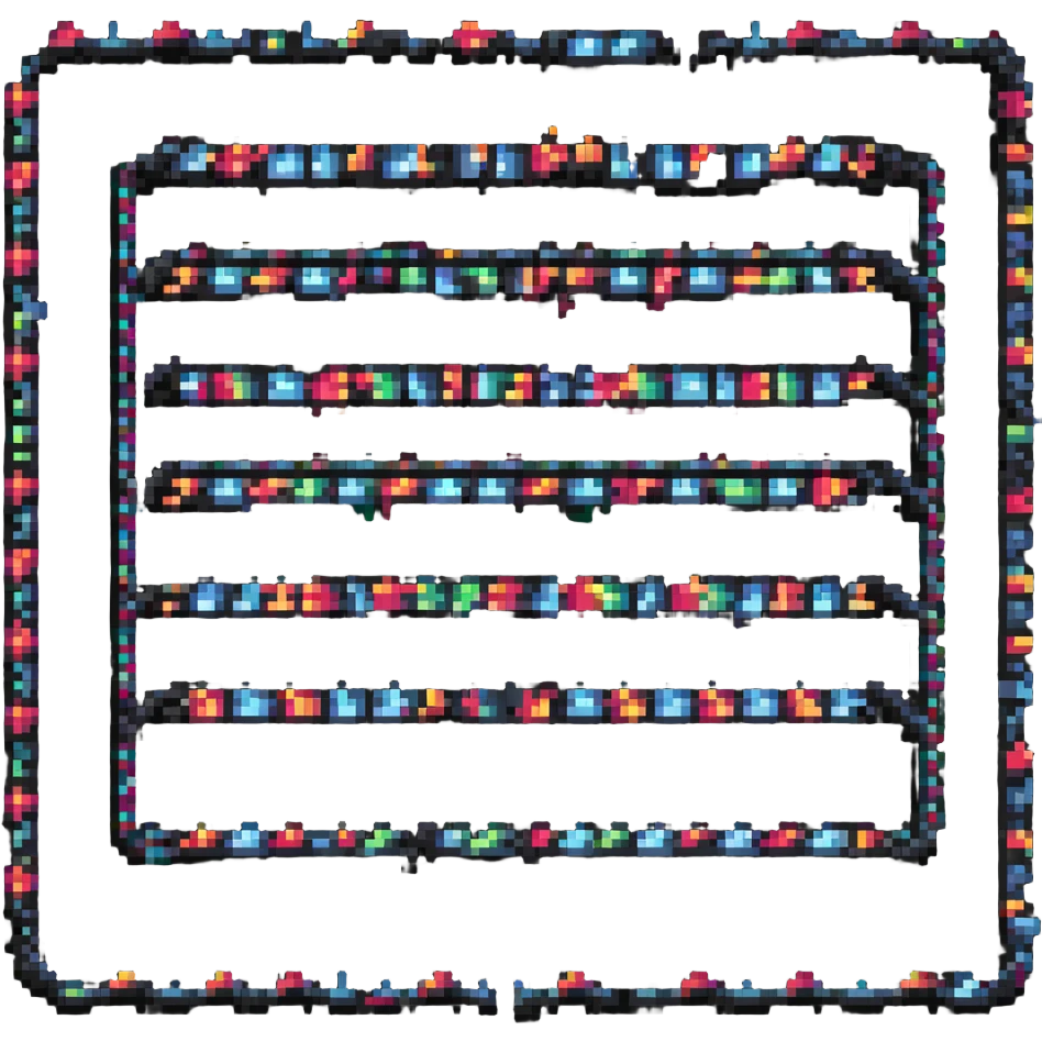 chain of lights, retro and colorful, pixel art style emoji