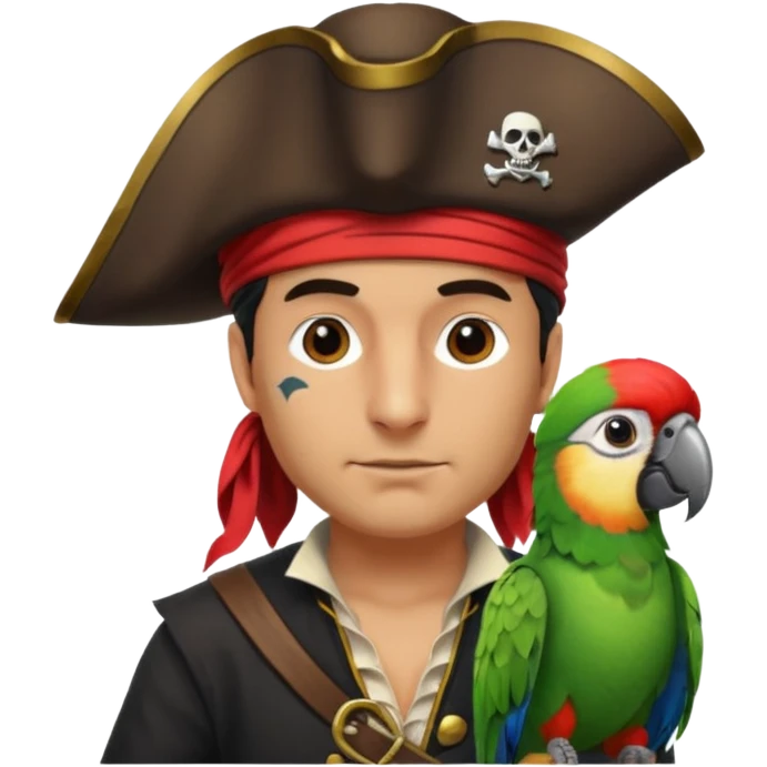pirate and parrot emoji