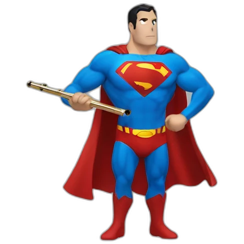 superman broke his flute by playing into it too hard emoji