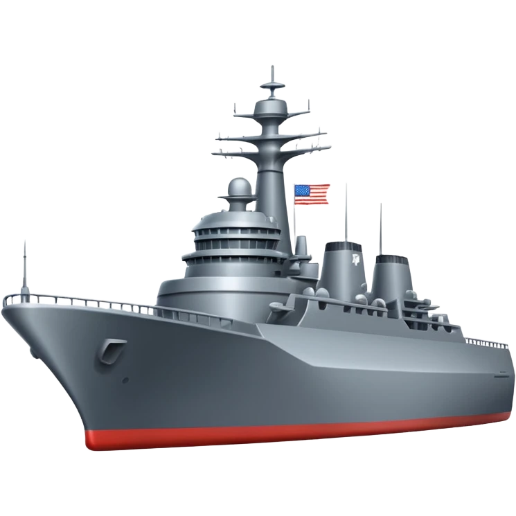 Very realistic American modern warship  emoji