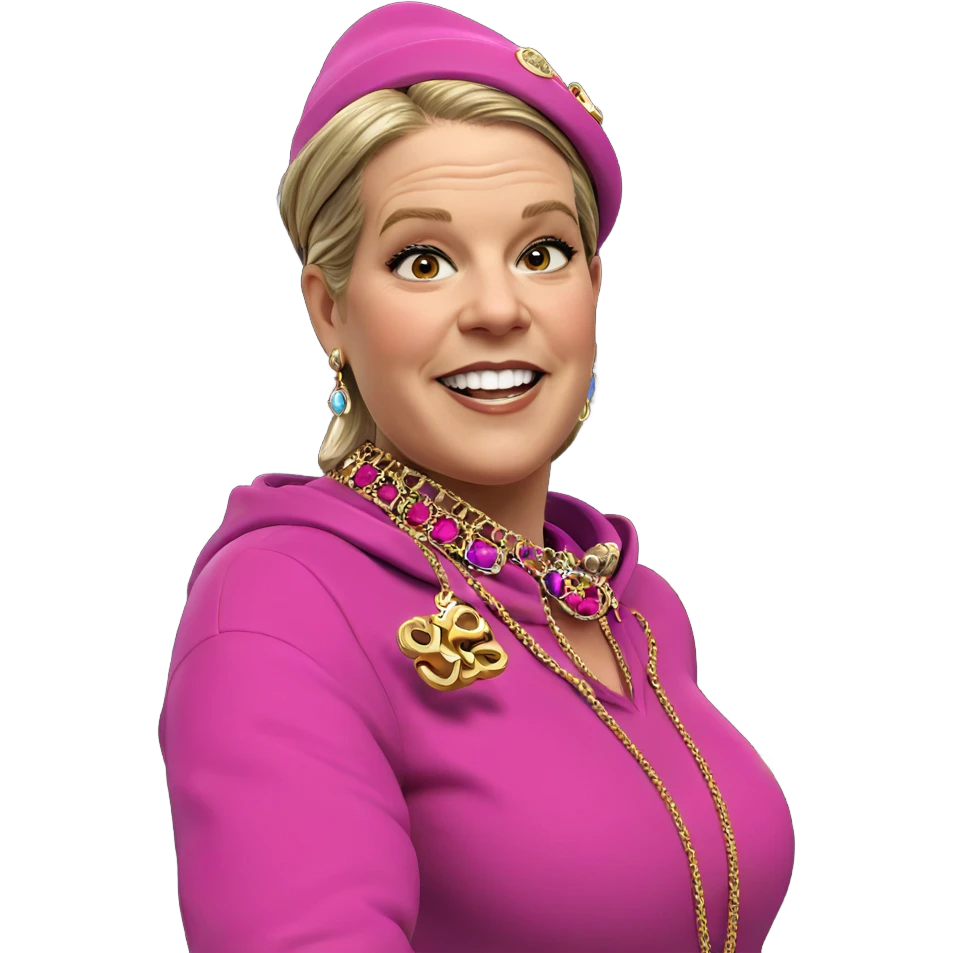 girl in hat with jewelry emoji