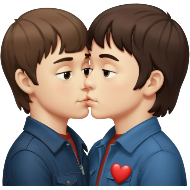 will byers and mike wheeler kissing emoji
