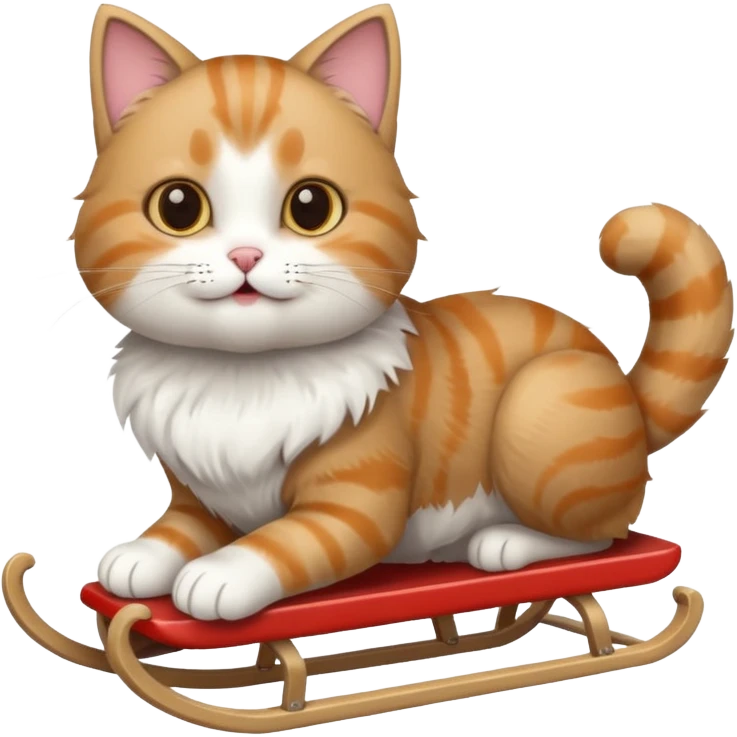 кішка на санках emoji