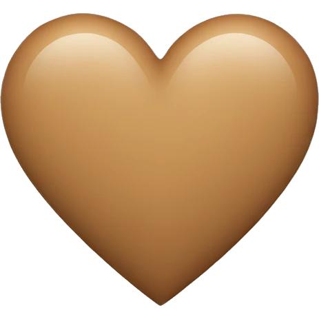 light brown heart emoji
