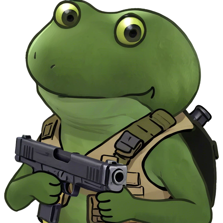 holding a gun emoji