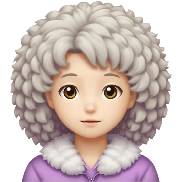 fluffy, kawaii style, cute face emoji