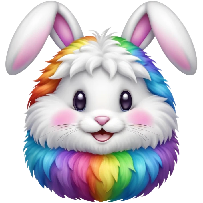 easter rainbow bunny emoji