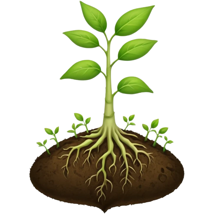 A seed germinating with a sprout sticking out of it  emoji