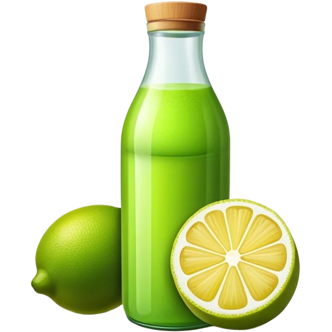 Bottle green lemon juice  emoji