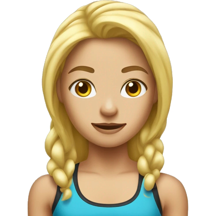 Blond gym girl emoji