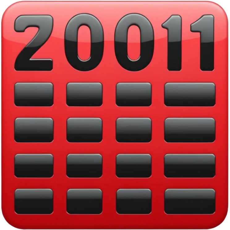 Black-red numbers in squares emoji