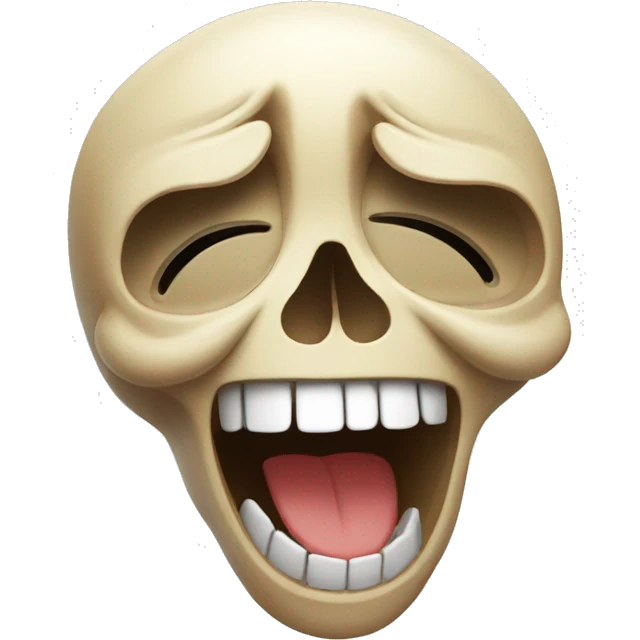 skull crying with laughter emoji
